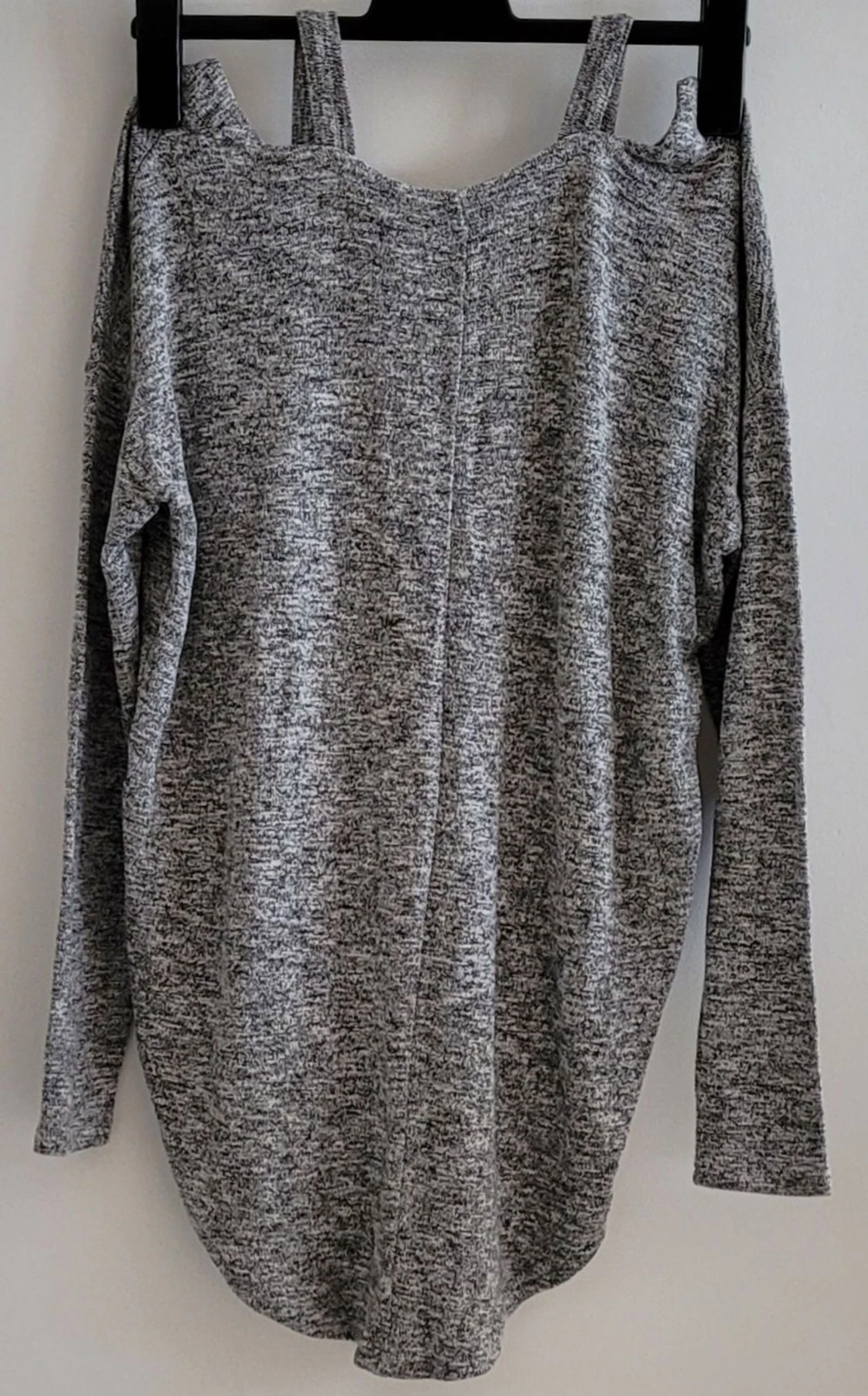 Bershka Suéter TS/TFr36 - Cinza Mesclado - Leve - Ombros Descobertos e Cai até o bumbum em OTB – photo 4